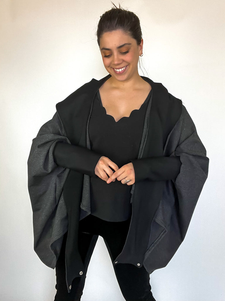 Retrograde Knit Wrap Jacket HANDS OF HARLOW